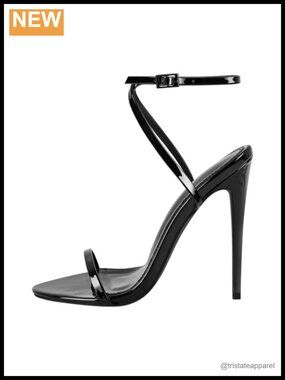 Strappy High Stiletto Heels Open Toe Ankle Strap Buckle Sandals